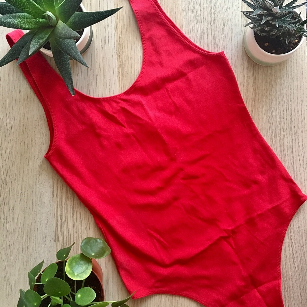 Aritzia Red Bodysuit (S)